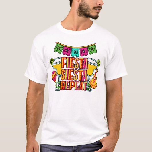 CINCO DE MAYO Feest Siesta Herhaal T-shirt (Voorkant)