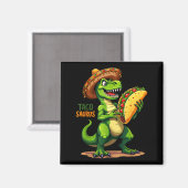 Cinco De Mayo Feest T-rex Hoed Tacosaurus Din Magneet (Voorkant / Achterkant)