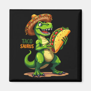 Cinco De Mayo Feest T-rex Hoed Tacosaurus Din Magneet
