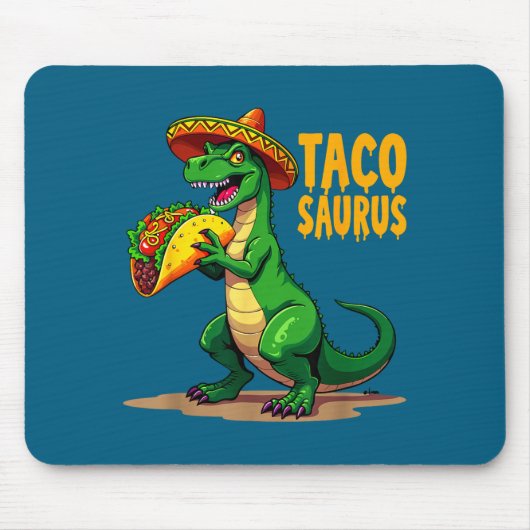 Cinco de mayo feest t-rex hoed tacosaurus muismat (Voorkant)