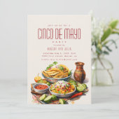 Cinco De Mayo Feest Uitnodiging (Staand voorkant)