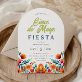 Cinco de Mayo Feest Uitnodiging met Levendige Bloe