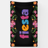 Cinco de Mayo Feestbanner - Levendig Bloemmotief Spandoek (Verticaal)