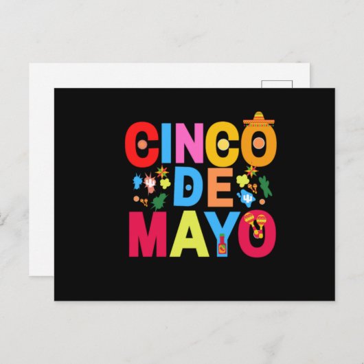 Cinco De Mayo Feestdagenkaart (Voorkant / Achterkant)