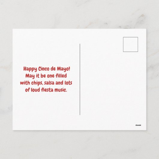 Cinco De Mayo Feestdagenkaart (Achterkant)