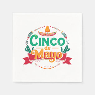 Cinco de Mayo Feestelijke Fiesta Hoed Papieren Ser Servet