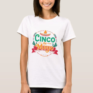Cinco de Mayo Feestelijke Fiesta Hoed T-shirt