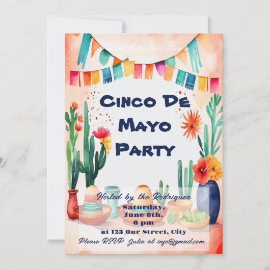 Cinco De Mayo Feestje Kaart (Voorkant)
