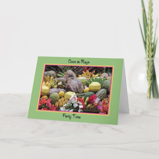 Cinco de Mayo Feestkaart Vers Fruit Kaart (Voorkant)