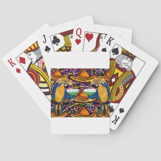 Cinco De Mayo Feestparkiet Pokerkaarten (Achterkant)