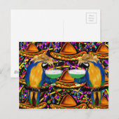 Cinco De Mayo Feestparkiet Uitnodiging Briefkaart (Voorkant / Achterkant)