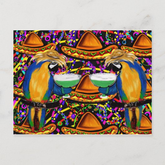 Cinco De Mayo Feestparkiet Uitnodiging Briefkaart (Voorkant)