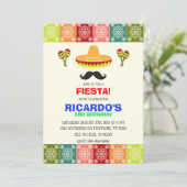 CINCO DE MAYO FIESTA BIRTHDAY BOY INVITATION KAART (Staand voorkant)
