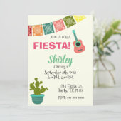 CINCO DE MAYO FIESTA BIRTHDAY GIRL INVITATIE KAART (Staand voorkant)
