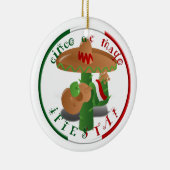 Cinco de Mayo Fiesta! Cactus met Sombrero Keramisch Ornament (Rechts)
