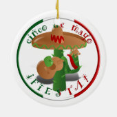 Cinco de Mayo Fiesta! Cactus met Sombrero Keramisch Ornament (Achterkant)