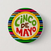 Cinco de Mayo Fiesta Celebration Ronde Button 5,7 Cm (Voorkant)