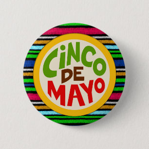 Cinco de Mayo Fiesta Celebration Ronde Button 5,7 Cm
