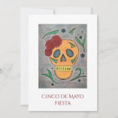 Cinco de Mayo Fiesta Colorful Sugar Skull Party Kaart (Voorkant)
