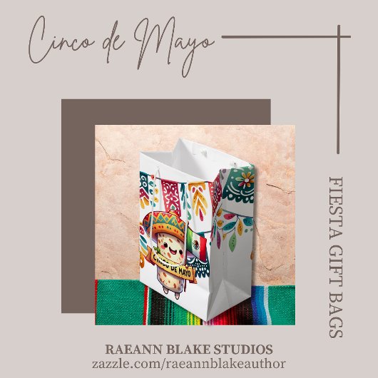 Cinco de Mayo Fiesta Gift Bags Medium Cadeauzakje