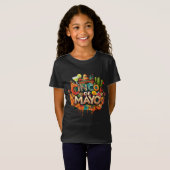Cinco de Mayo Fiesta Girls' Fine Jersey T-Shirt (Voorkant volledig)