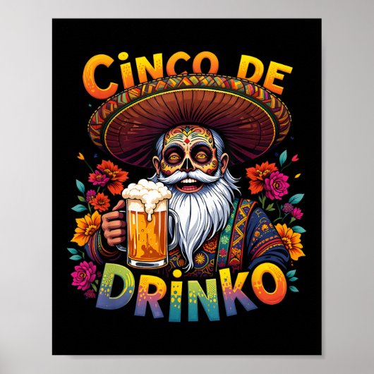 Cinco de Mayo Fiesta Grappig Mexicaans Cinco de Dr Poster (Voorkant)
