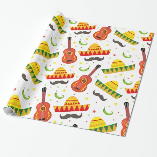 Cinco de Mayo Fiesta in Mexico-vakantie Cadeaupapier (Uitgerold)