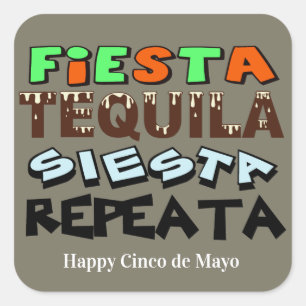 Cinco de Mayo Fiesta Instructies Stickers