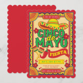 Cinco de Mayo Fiesta Invitation Kaart (Voorkant / Achterkant)