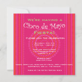 Cinco de Mayo/Fiesta Invitation Kaart (Voorkant)