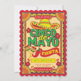 Cinco de Mayo Fiesta Invitation Kaart