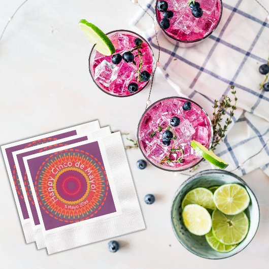 Cinco de Mayo Fiesta Kaleidoscoop Partij Servet