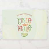 Cinco de Mayo Fiesta Likeurfles Etiket (Enkel label)