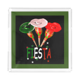 Cinco de mayo, fiesta mexican acryl dienblad