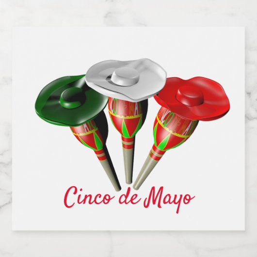 Cinco de mayo, fiesta mexican bier etiket (Enkel label)