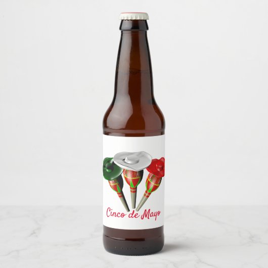Cinco de mayo, fiesta mexican bier etiket (Voorkant)