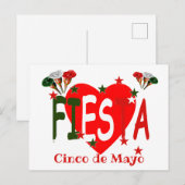 Cinco de mayo, fiesta mexican briefkaart (Voorkant / Achterkant)