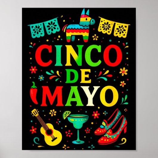 Cinco de mayo - fiesta mexican feest vieren poster (Voorkant)