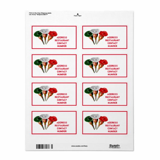 Cinco de mayo, fiesta mexican gepersonaliseerd etiket (Full Sheet)