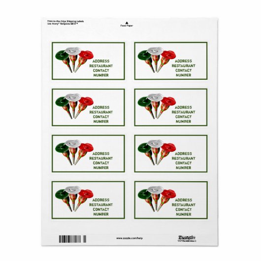 Cinco de mayo, fiesta mexican gepersonaliseerd lab etiket (Full Sheet)