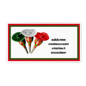 Cinco de mayo, fiesta mexican gepersonaliseerd lab etiket (Voorkant)