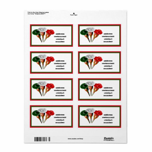 Cinco de mayo, fiesta mexican gepersonaliseerd lab etiket (Full Sheet)