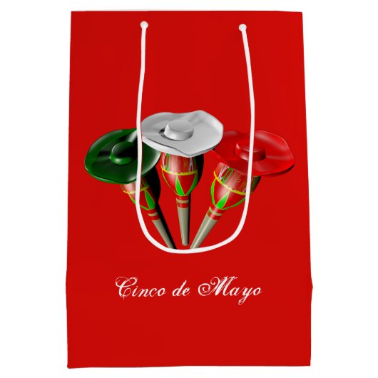 Cinco de mayo, fiesta mexican, gepersonaliseerd medium cadeauzakje (Achterkant)