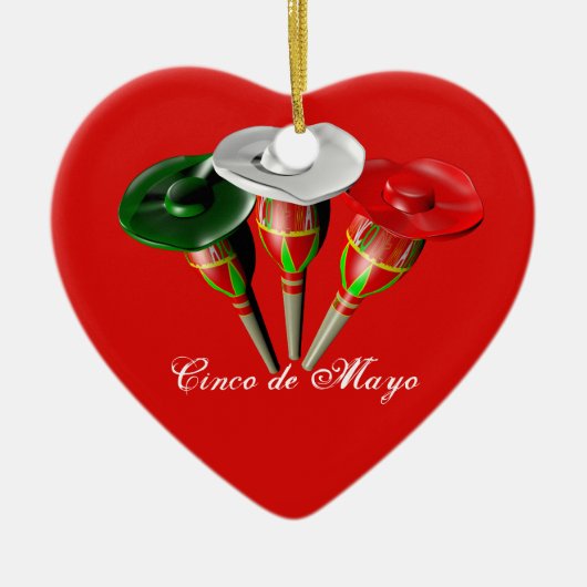 Cinco de mayo, fiesta mexican keramisch ornament (Voorkant)