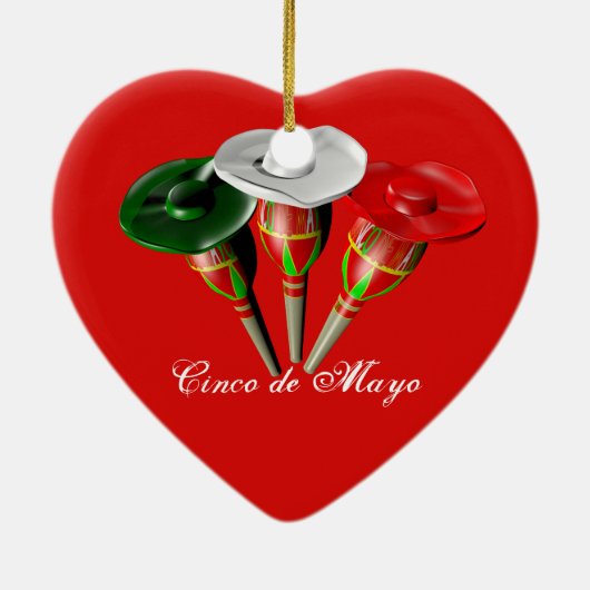 Cinco de mayo, fiesta mexican keramisch ornament (Achterkant)