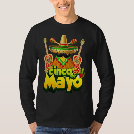 Cinco De Mayo Fiesta Mexican Mexico 5 de Mayo T-shirt (Voorkant)