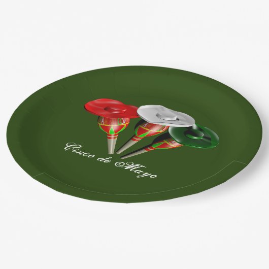 Cinco de mayo, fiesta mexican papieren bordje (Gekanteld)