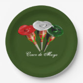 Cinco de mayo, fiesta mexican papieren bordje (Voorkant)