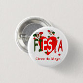 Cinco de mayo, fiesta mexican ronde button 3,2 cm (Voorkant /achterkant)