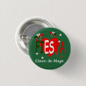 Cinco de mayo, fiesta mexican ronde button 3,2 cm (Voorkant /achterkant)